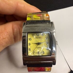 Silver and Multicolor Quartz Watch